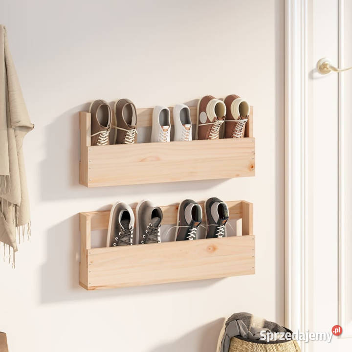 Ścienne półki na buty 2 59x9x23 sosna WM833273 Warszawa