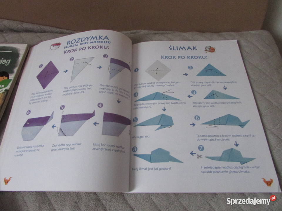 origami poradnik składanie figur aktywne zabawy miękka sprzedam