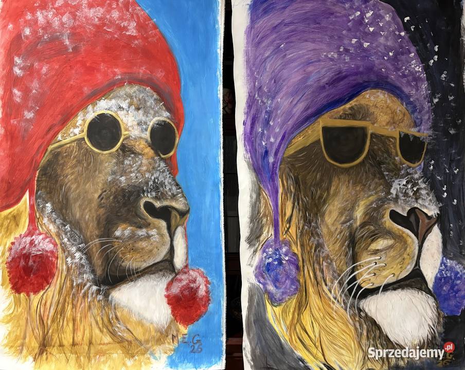 Lew abstrakcja śnieżnego kota Duszniki-Zdrój