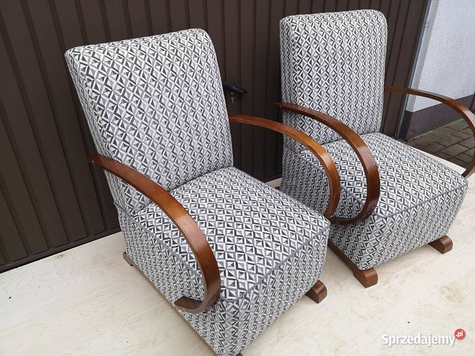 Para Foteli Stylu Art Deco Unikatowe Bujane Swarzędz