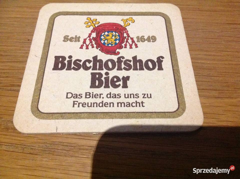 Stara Podkładka pod Piwo Bischofshof Bier lubuskie sprzedam