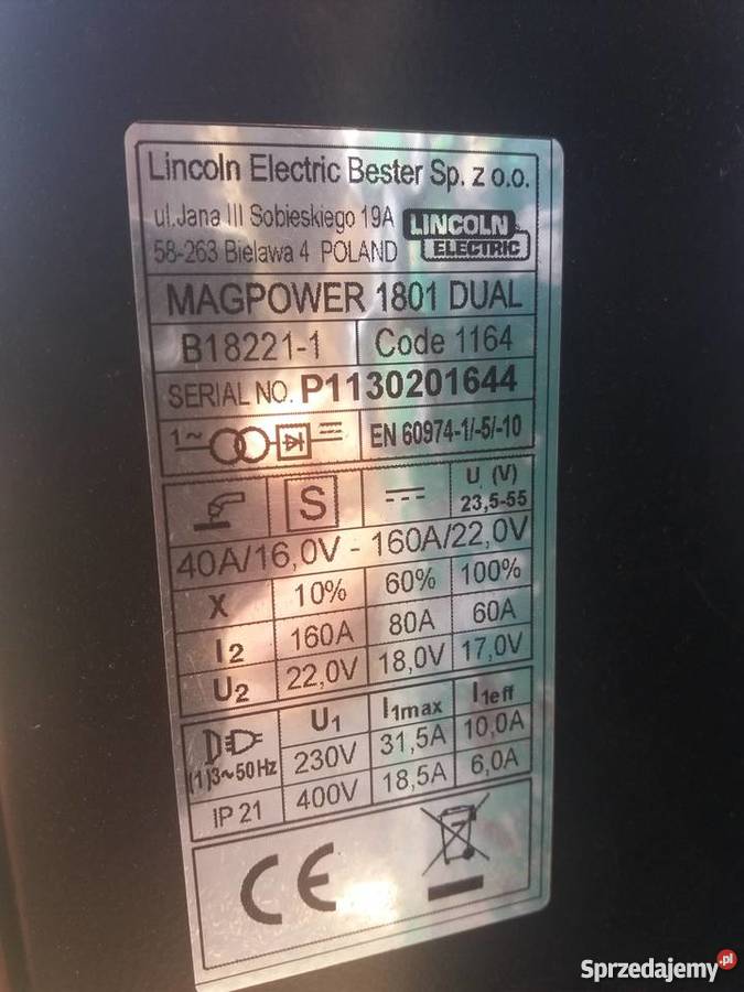 Spawarka BESTER MAGPOWER 1801 DUAL sprzedam