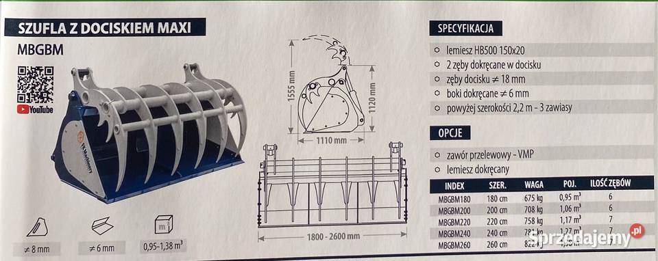 Łyżko krokodyl łyżka szufla z dociskiem FK Pozostałe Gniezno