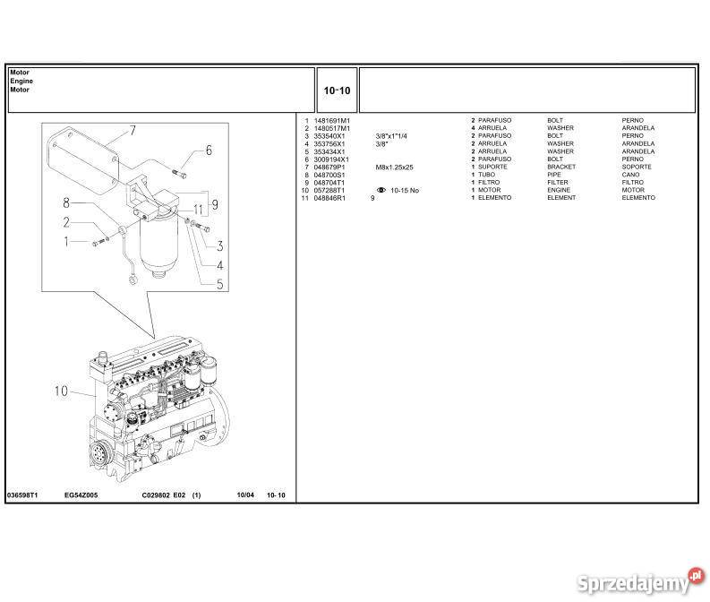 Massey Ferguson 265 290 275 298 KATALOG CZĘSCI Kielce