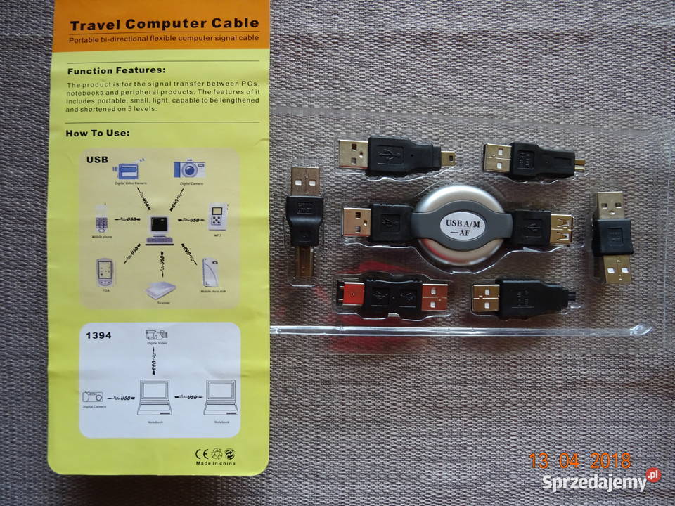 Kabel USB końcówki łódzkie Łódź