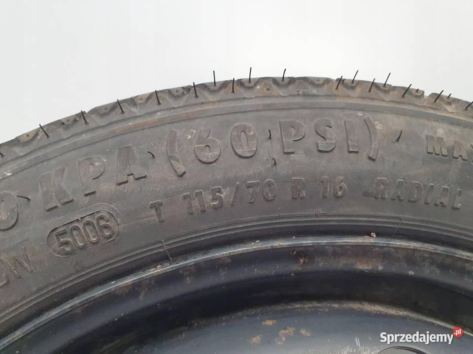 KOŁO DOJAZDOWE 11570 R16 2160132 5x110 Samochodowe lubelskie Chełm sprzedam