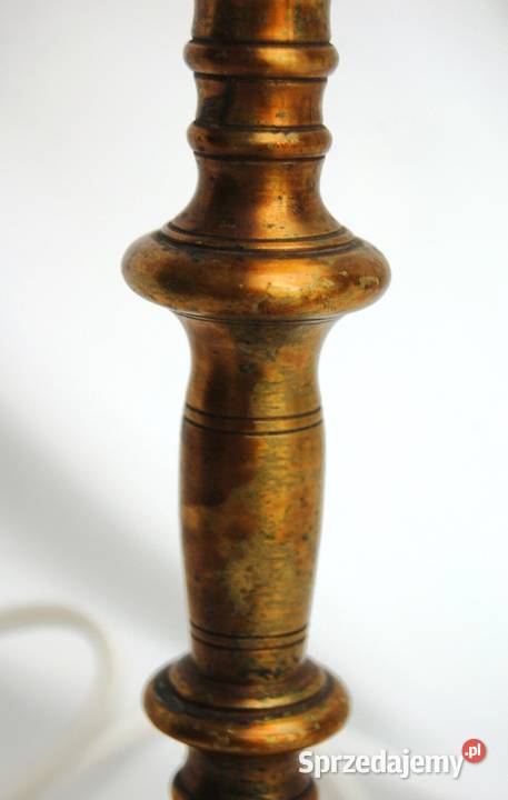 Stara lampa mosiężna stojąca nocna mosiądz Lublin