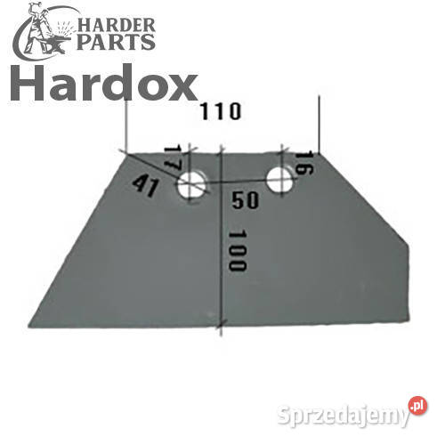 Lemiesz przedpłużka HARDOX SDG1416L do pługa Suwałki