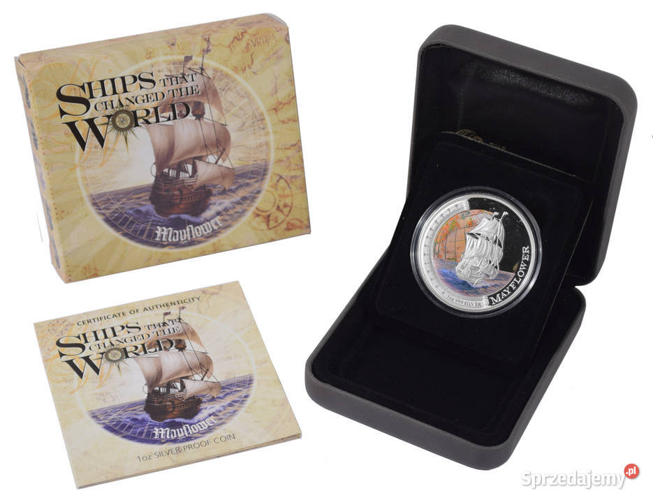 Srebrna moneta z serii Statki które zmieniły Kolekcje mazowieckie Warszawa sprzedam