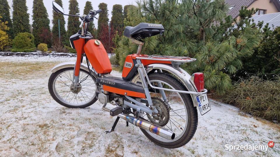 Peugeot 105 stary motorower Brzezie k. Sulechowa