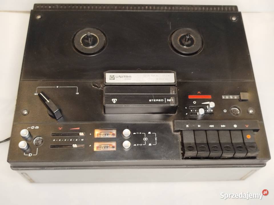 Retro magnetofon szpulowy Unitra Dama Pik Magnetofony łódzkie Zgierz