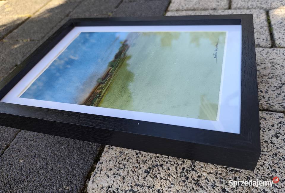 Akwarela Oryginał Pejzaż Abstrakcyjny Nowoczesny Opole