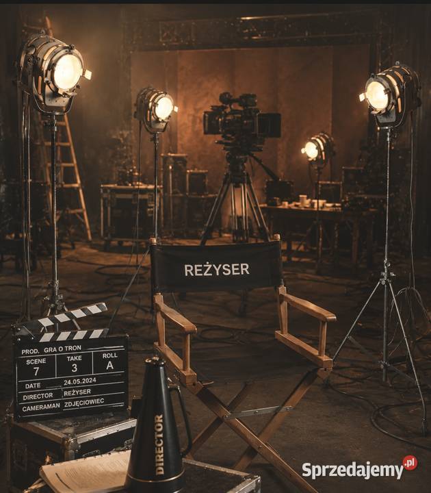 Lampa filmowa teatralna zabytek PRL loft Vintage Poznań