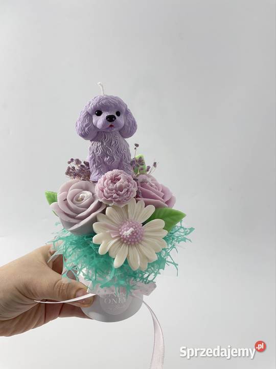 Sprzedam bukiecik z wosku sojowego flower box Pozostałe Kraków