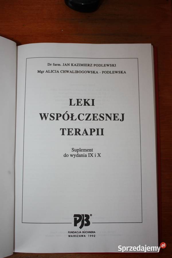 Suplement Leki współczesnej terapi do wydania IX Warszawa