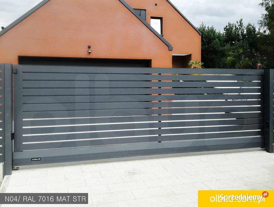 Ogrodzenie poziome nowoczesne grafit N04 ALFEN Sopot
