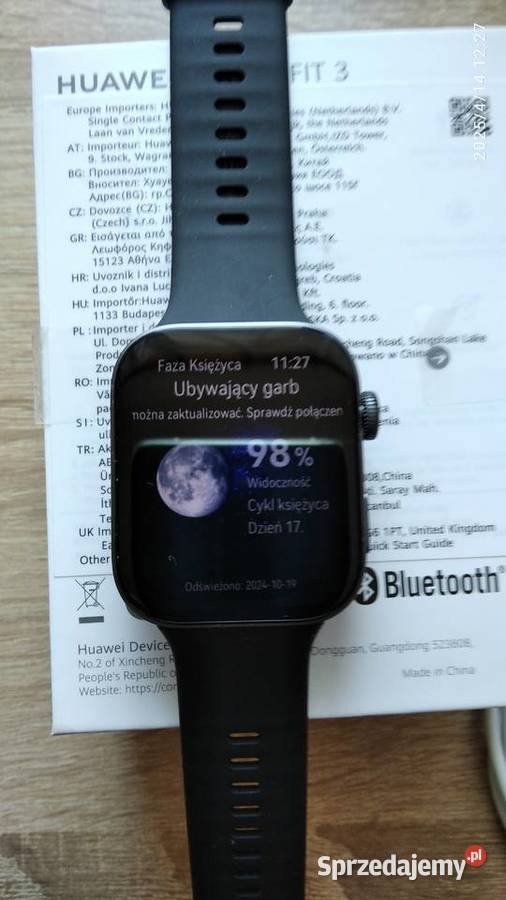 Smartwatch Huawei Watch Fit 3 Czarny Radom