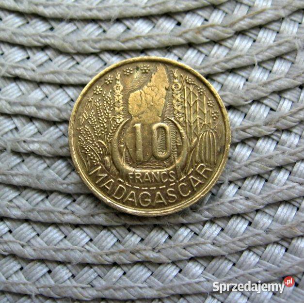 Madagaskar Francuski 10 Frank 1953r Kalisz