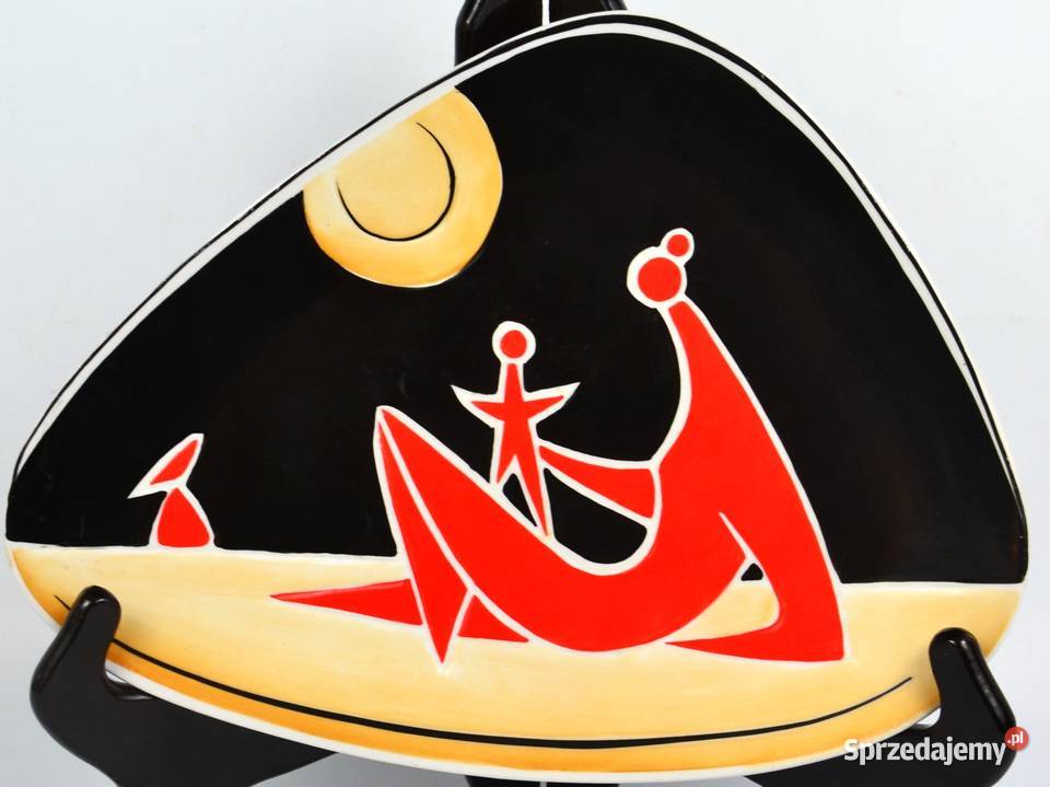 Patera art deco Zsolnay Trk Jnos Węgry lata 60te