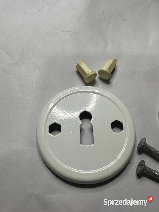 SZYLD DRZWIOWY ROZETA OKRĄGŁA NA KLUCZ BIAŁA Gliwice