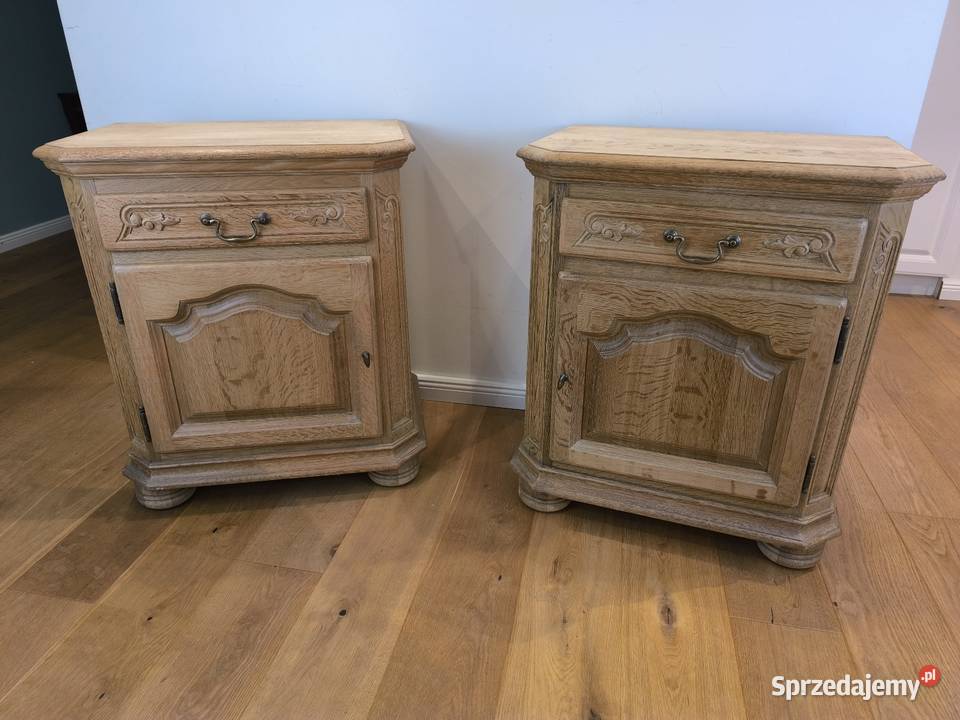 Piękne szafki stylowe dębowe komódki
