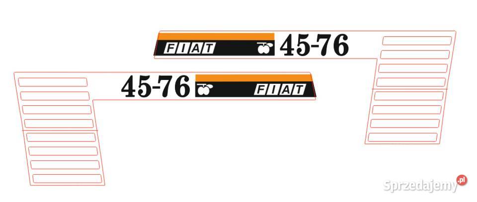 Naklejki na ciągnik FIAT 4576 Biuro Biznes i Przemysł Kamionna