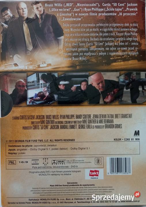 Mokra robota DVD Bruce Willis 50 Cent FOLIA łódzkie Łódź