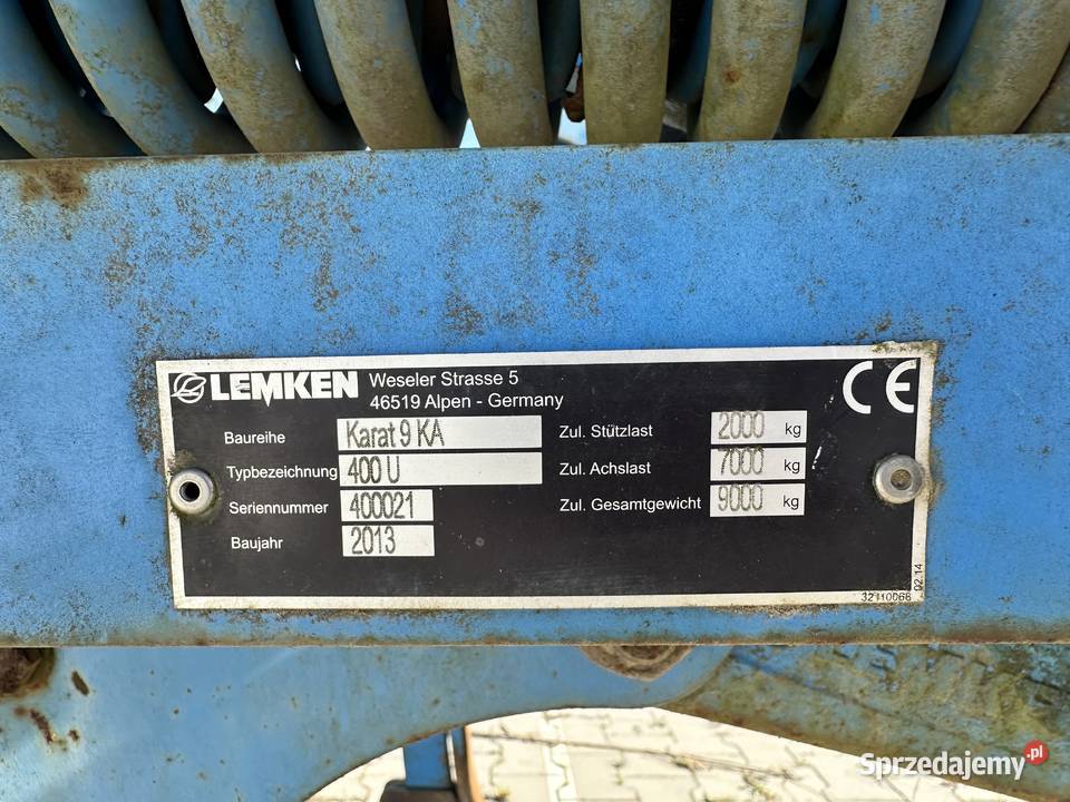 Agregat bezorkowy Lemken Karat 9 400 KUA Lemken Pobiedziska