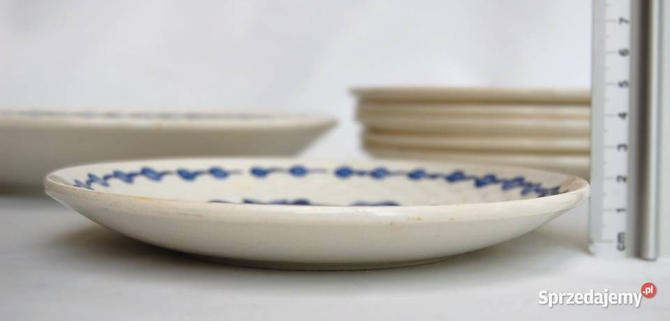 Fajans Koło PRL vintage malowany talerz patera Lublin