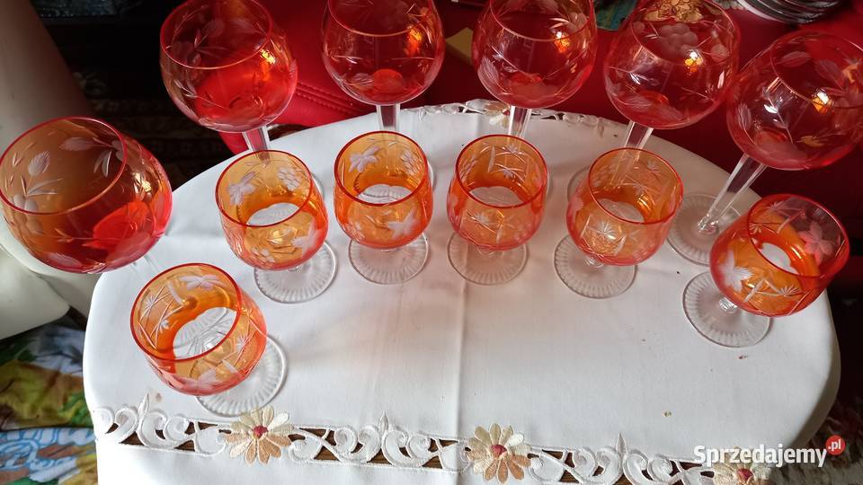Komplet kryształ wino i koniakkyszał Warszawa