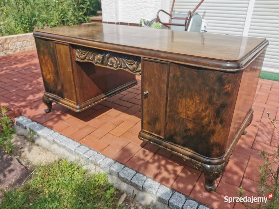 Komplet mebli gabinetowych z 1930 roku biurko Wrocław
