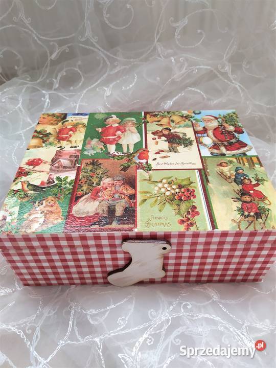 Zestaw bombek decoupage w ozdobnym pudełku śląskie Czarków