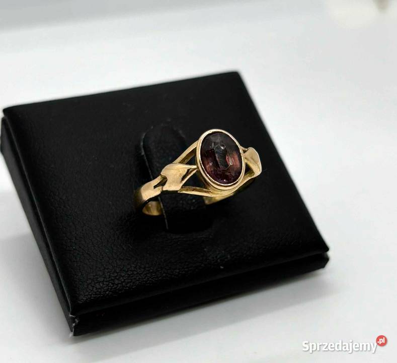 Złoty Pierścionek Brązowy Kamień pr 585 364g Elbląg