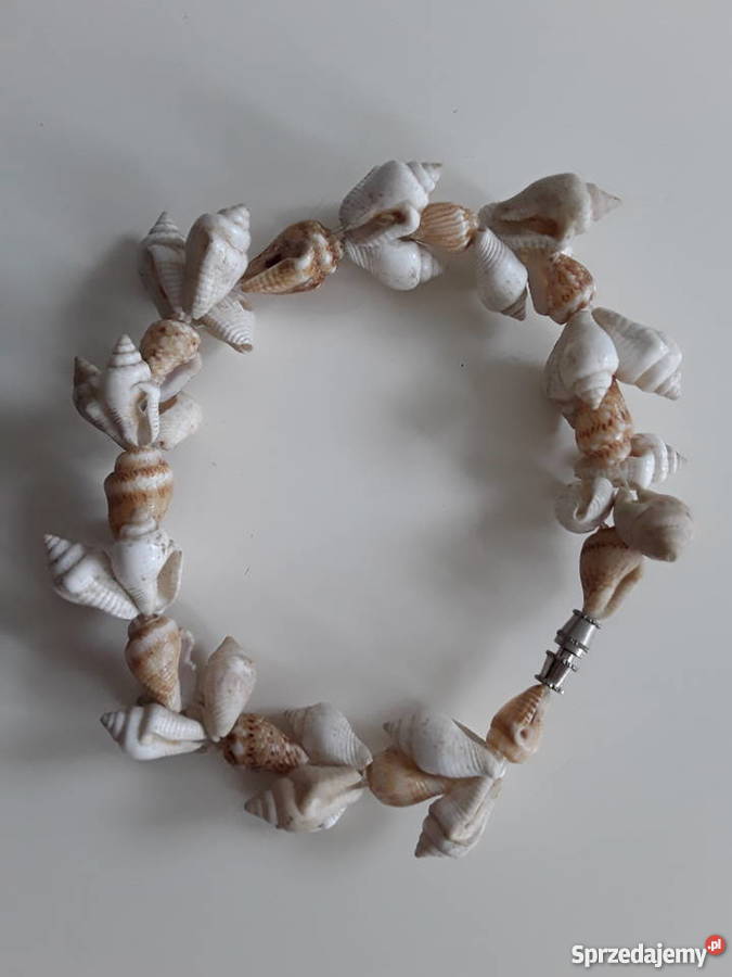 Bransoletka z drobnych muszelek zapinana Warszawa
