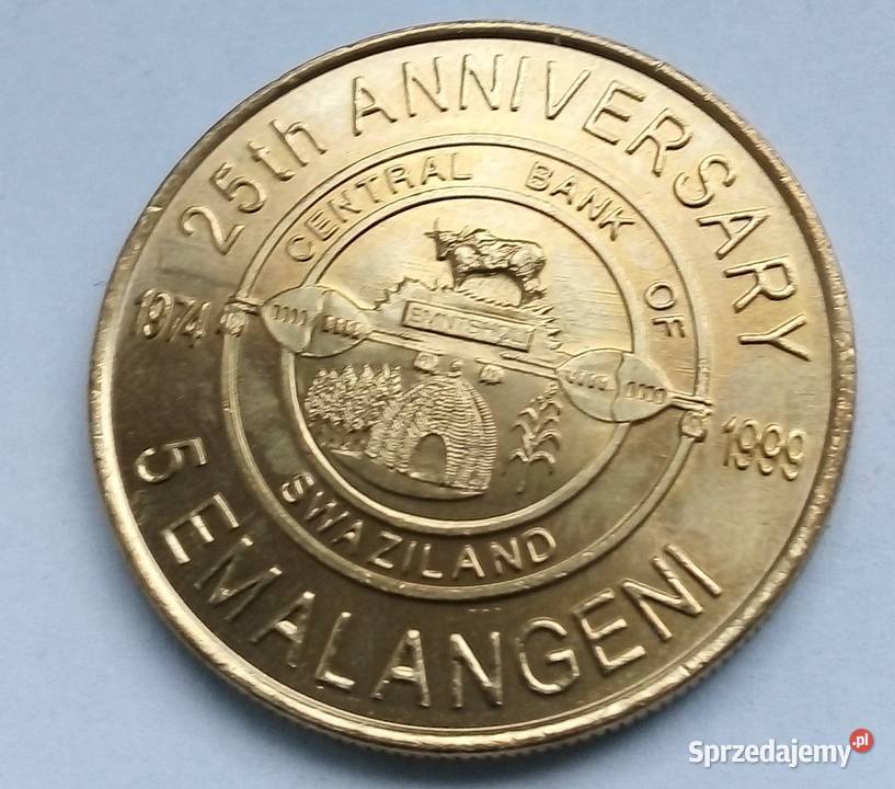 SWAZILAND5 EMALANGENI1999 r ROCZNICOWA ŁADNA Antyki, Sztuka, Kolekcje Legionowo sprzedam