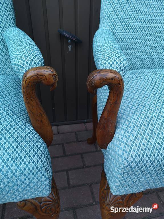 Stary Tron Fotel Krzesło Gabinetowe Antyk Meble