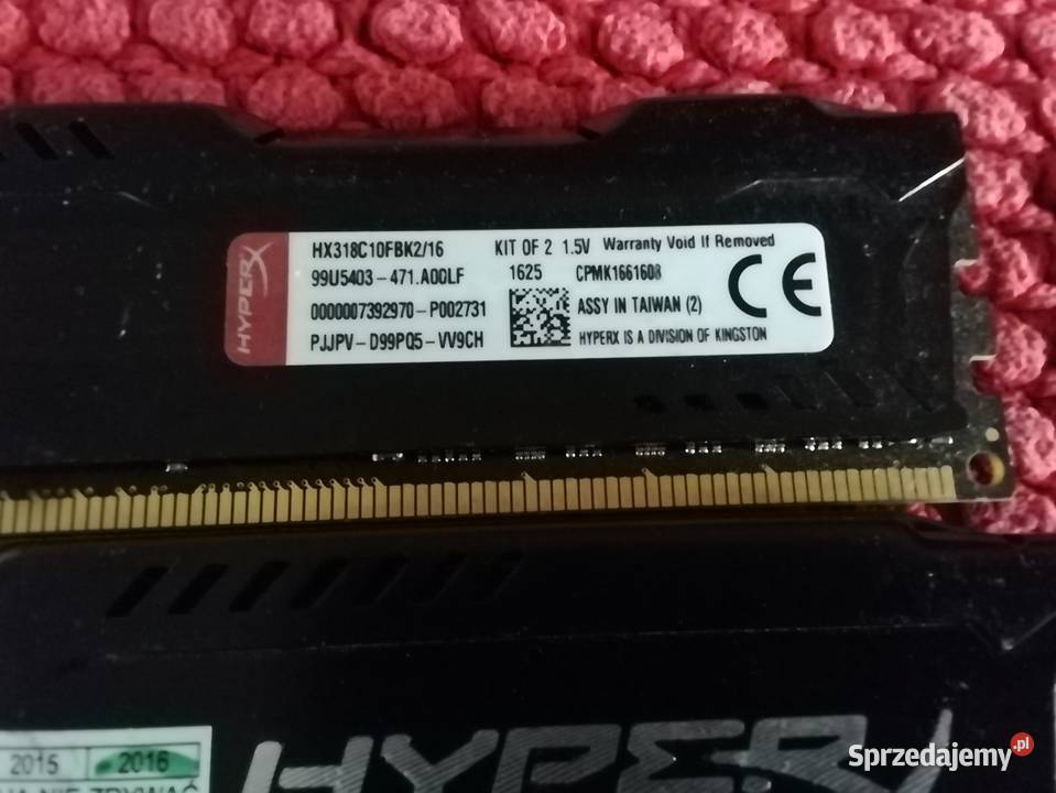 8 GB RAM 1x8GB Kingston Fury HyperX DDR3 1866Mhz Jelenia Góra