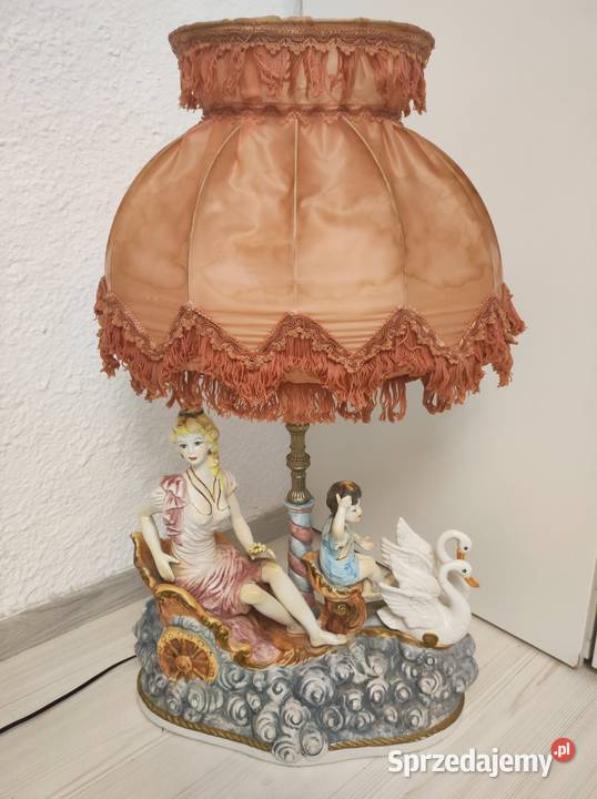 Porcelanowa lampa Capodiamonte Łagiewniki
