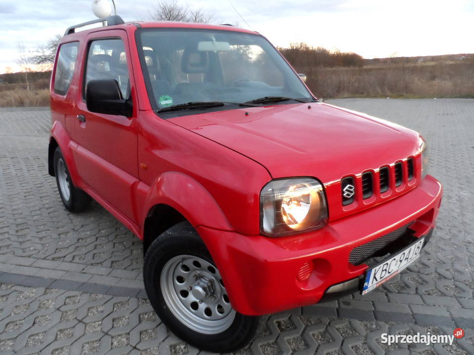 SUZUKI Jimny 1380 4x4 Przebieg 95 Piękny Stan czerwony Bochnia