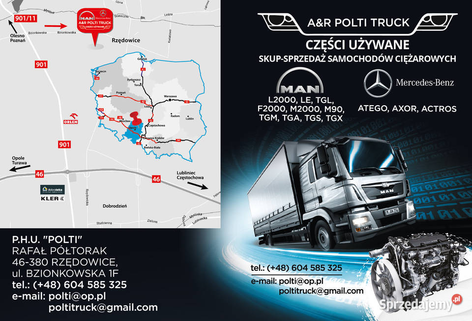 Drążek kierowniczy poprzeczny Mercedes Atego 815 Rzędowice sprzedam