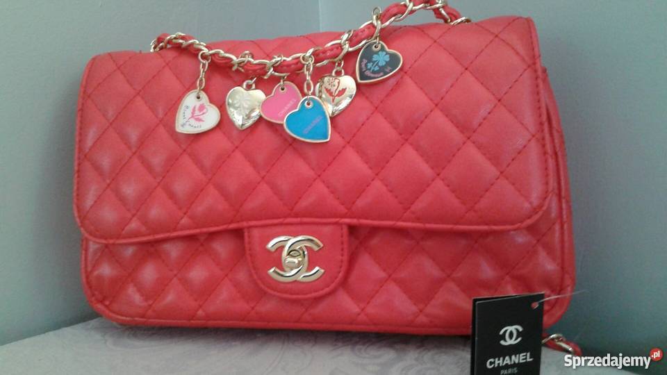 Torebka TORBA chanelka CHANEL czerwona na Torby i torebki Wrocław