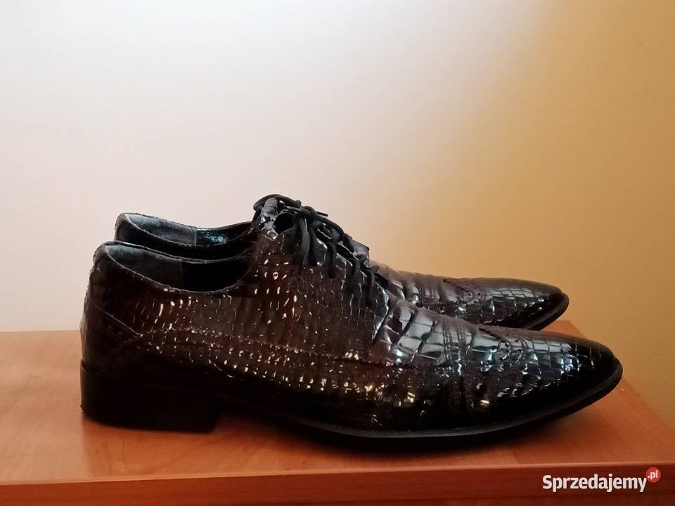 Półbuty włoskie skórzanelakierowane inna Łódź