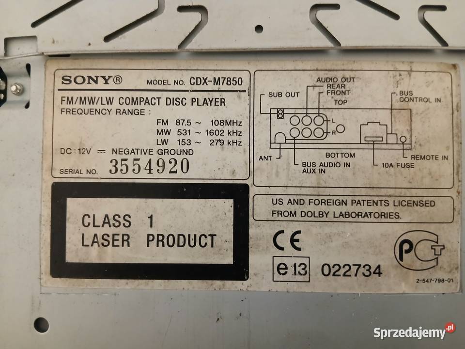Radio sorry z zmieniarką Inowrocław