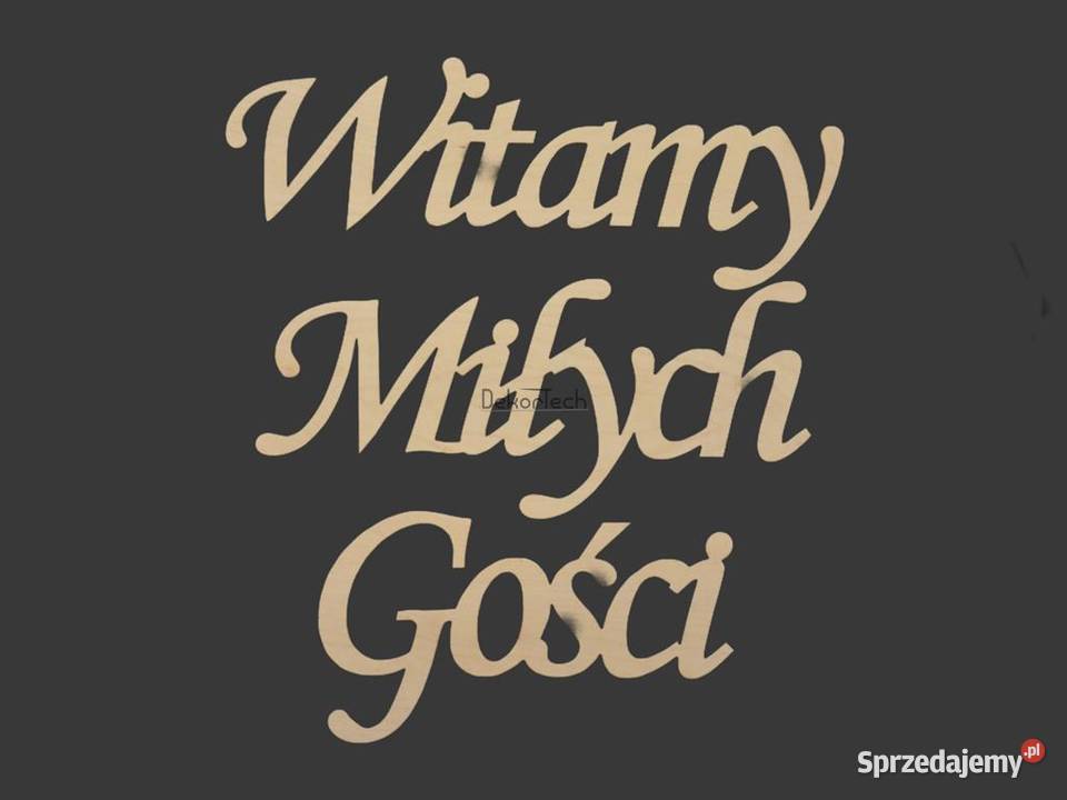 Napis powitalny Witamy Gości Weselnych dekoracja Pozostałe Chomranice