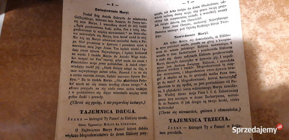 Reguły Źywego Różańca Rzeszów 1859 rzadkie Iwno