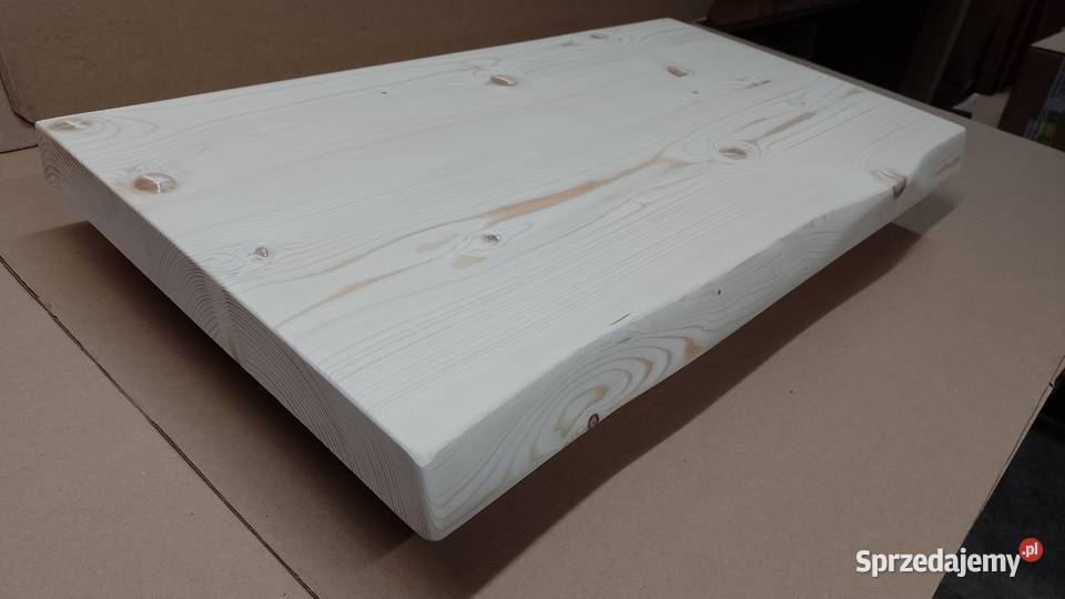 Blat DREWNIANY z naturalną krawędzią 40x75 gr 45 Roczyny