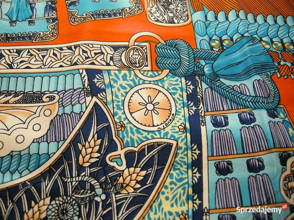 Hermes Paris apaszka twill silk 8989 orange Kolonia Piaski