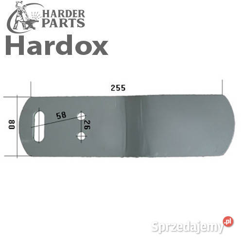Listwa tylna odkładni HARDOX 3476001L ST4L do Suwałki