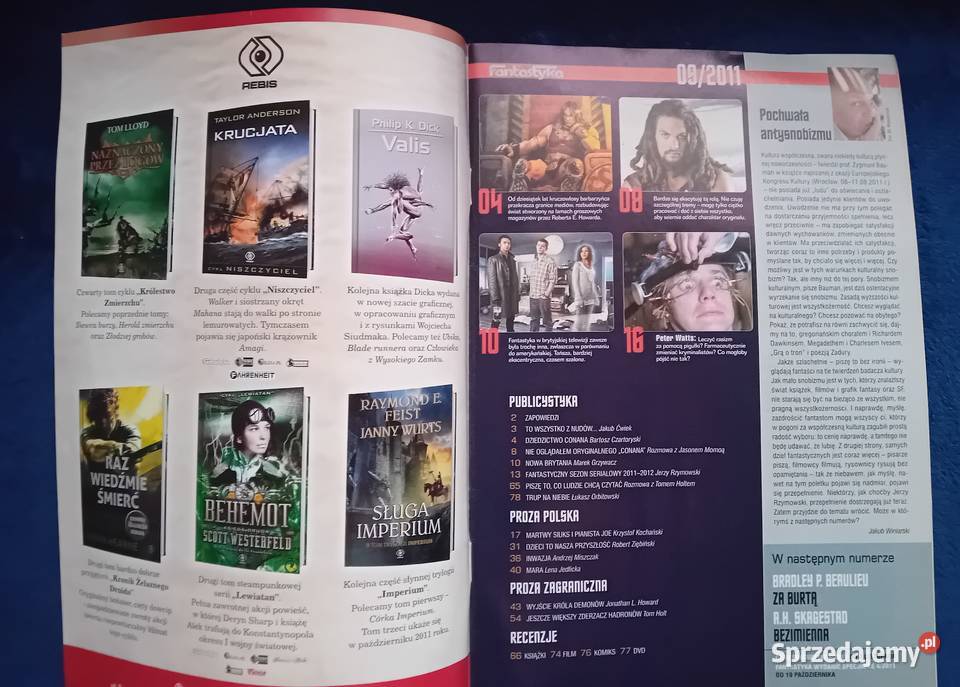 Miesięcznik Nowa Fantastyka 9 2011 r wielkopolskie Koźminek
