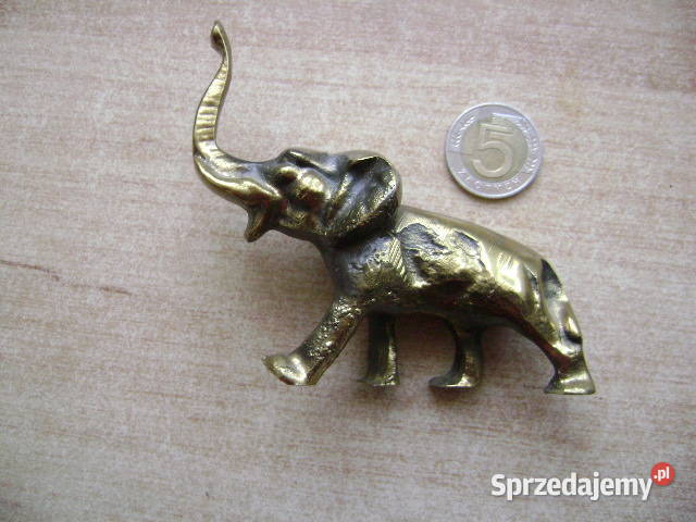 Starocie z PRL Słoń mosiężny 8 wysoki Gdynia sprzedam